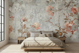 Vintage Roses Painting Removable Stick and Peel Wallpaper - Custom Sizes - 144’’x100’’ - retro wallpaper