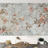 Vintage Roses Painting Removable Stick and Peel Wallpaper - Custom Sizes - 144’’x100’’ - retro wallpaper