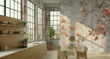 Vintage Roses Painting Removable Stick and Peel Wallpaper - Custom Sizes - 144’’x100’’ - retro wallpaper