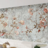 Vintage Roses Painting Removable Stick and Peel Wallpaper - Custom Sizes - 144’’x100’’ - retro wallpaper