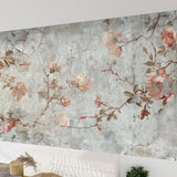 Vintage Roses Painting Removable Stick and Peel Wallpaper - Custom Sizes - 144’’x100’’ - retro wallpaper