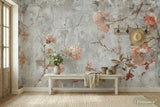 Vintage Roses Painting Removable Stick and Peel Wallpaper - Custom Sizes - 144’’x100’’ - retro wallpaper