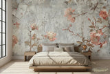 Vintage Roses Painting Removable Stick and Peel Wallpaper - Custom Sizes - 144’’x100’’ - retro wallpaper