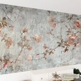 Vintage Roses Painting Removable Stick and Peel Wallpaper - Custom Sizes - 144’’x100’’ - retro wallpaper