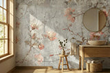Vintage Roses Painting Removable Stick and Peel Wallpaper - Custom Sizes - 144’’x100’’ - retro wallpaper