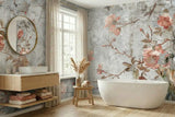 Vintage Roses Painting Removable Stick and Peel Wallpaper - Custom Sizes - 144’’x100’’ - retro wallpaper