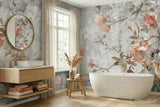 Vintage Roses Painting Removable Stick and Peel Wallpaper - Custom Sizes - 144’’x100’’ - retro wallpaper