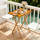 Wooden TV Tray Tables Set – Retro 70s Folding Tables for Small Spaces - 4 Pack - retro tv tray
