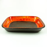 1970s red black FAT LAVA BOWL Westgermany
