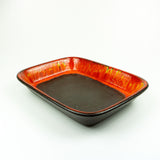 1970s red black FAT LAVA BOWL Westgermany