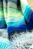 Unique blue tones cuddle BLANKET 'TAHITI' by CUDDLSNUGS