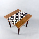 1960s ceramic MOSAIC SIDE TABLE faux-wood