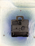 1970s BLUE Ceramic Battery WALL CLOCK