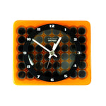 Ultra rare orange black 70s ceramic WALL CLOCK by KIENZLE