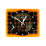 Ultra rare orange black 70s ceramic WALL CLOCK by KIENZLE