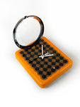 Ultra rare orange black 70s ceramic WALL CLOCK by KIENZLE