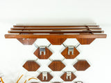 1960s LARGE MIDCENTURY WARDROBE, Teak veneer chrome