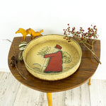 XXL Santa Claus CERAMIC BOWL by Scheurich, 1970s Westgerman Pottery