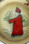 XXL Santa Claus CERAMIC BOWL by Scheurich, 1970s Westgerman Pottery