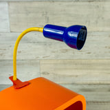 1990s Memphis Style CLAMP-ON LAMP blue yellow red