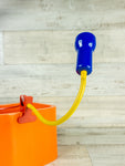 1990s Memphis Style CLAMP-ON LAMP blue yellow red