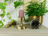 Massive 1980s BRASS CANDLE HOLDER
