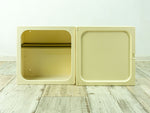 Square 1960s ivory BATHROOM MEDICINE CABINET in 3 variations