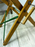 1 of 2 FOLDABLE antique French FISHING STOOL
