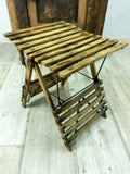 1 of 2 FOLDABLE antique French FISHING STOOL