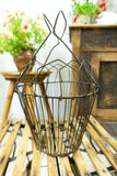 French rustic WIRE EGG BASKET 1930s - 40s, 1 of 3