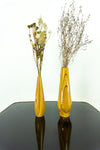 Pair of 1960s vintage conical turned WOODEN VASES