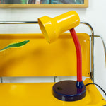 1990s Memphis Style DESK LAMP yellow blue red