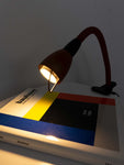 1980s IKEA Memphis Style CLAMP-ON LAMP K9701 in burgundy black