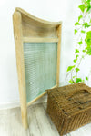 ANTIQUE DANISH WASHBOARD made of wood and glass