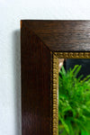 Antique 1940s oak wood WALL MIRROR