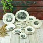 ENGLISH "Scenes after Constable" TABLEWARE W.H. GRINDLEY, round bowl