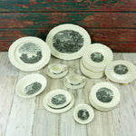 Antique 1940s ENGLISH "Scenes after Constable" TABLEWARE, Dessert Plate