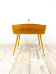 Rare 1960s wooden SEWING or JEWELRY BOX, storage box
