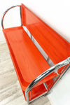 Iconic 1960s red faux-wood FOLDING BAR CART 'Dinett'