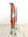 Iconic 1960s red faux-wood FOLDING BAR CART 'Dinett'