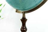 ILLUMINATED globe FLOOR LAMP on wooden stand