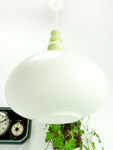 Lovely 1970s KITCHEN PENDANT LAMP, white milk glass