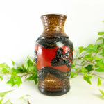 Great red brown FAT LAVE VASE 630-20 by Bay Keramik, Westgerman Pottery
