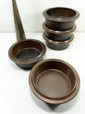 ARABIA RUSKA FINLAND Set of 5 bowls, round cereal soup bowls
