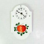 Lovely handpainted 70s Ceramic KITCHEN WALL CLOCK by Junghans Westgermany