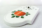 Lovely handpainted 70s Ceramic KITCHEN WALL CLOCK by Junghans Westgermany
