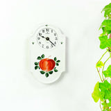 Lovely handpainted 70s Ceramic KITCHEN WALL CLOCK by Junghans Westgermany