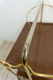 Rare golden! 1970s FOLDABLE SERVING TROLLEY Dinett by Bremshey