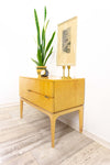 1960s maple MIDCENTURY NIGHTSTAND cabinet with two drawers, 1 of 2