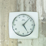 Bisque white 1960s Ceramic Clock by DIEHL West Germany